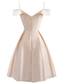 1950s Cold Shoulder Satin Bow Dress -Retro Pulse Shop SCV002075 PP 2
