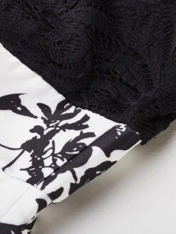 White 1950s Floral Off Shoulder Lace Dress 9 White 1950s Floral Off Shoulder Lace Dress -Retro Pulse Shop SCV002082 PAT1 4