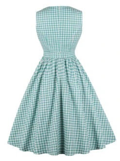 1950s Plaid Bow Pockets Lapel Dress -Retro Pulse Shop SCV002324 PAT1 2 c79ae4e5 8001 4cc9 a6c2 b339f1b1981a