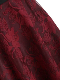 1980s Floral Lace Patchwork Strap Dress -Retro Pulse Shop SCV002580 WR 5