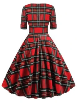 1950s Plaid Sweetheart Fold Swing Dress -Retro Pulse Shop SCV003301 R 4 bf24d45c 8c5a 4903 aacd 4b0c20adc37f