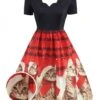 1950s Christmas Kitty Swing Dress -Retro Pulse Shop SCV003429 PAT1 2 e92cfd58 0f0c 4886 ad9c 3014eeca0c09