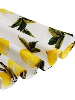 Yellow 1950s Lemon Bow Swing Dress -Retro Pulse Shop SCV005115 PAT1 4