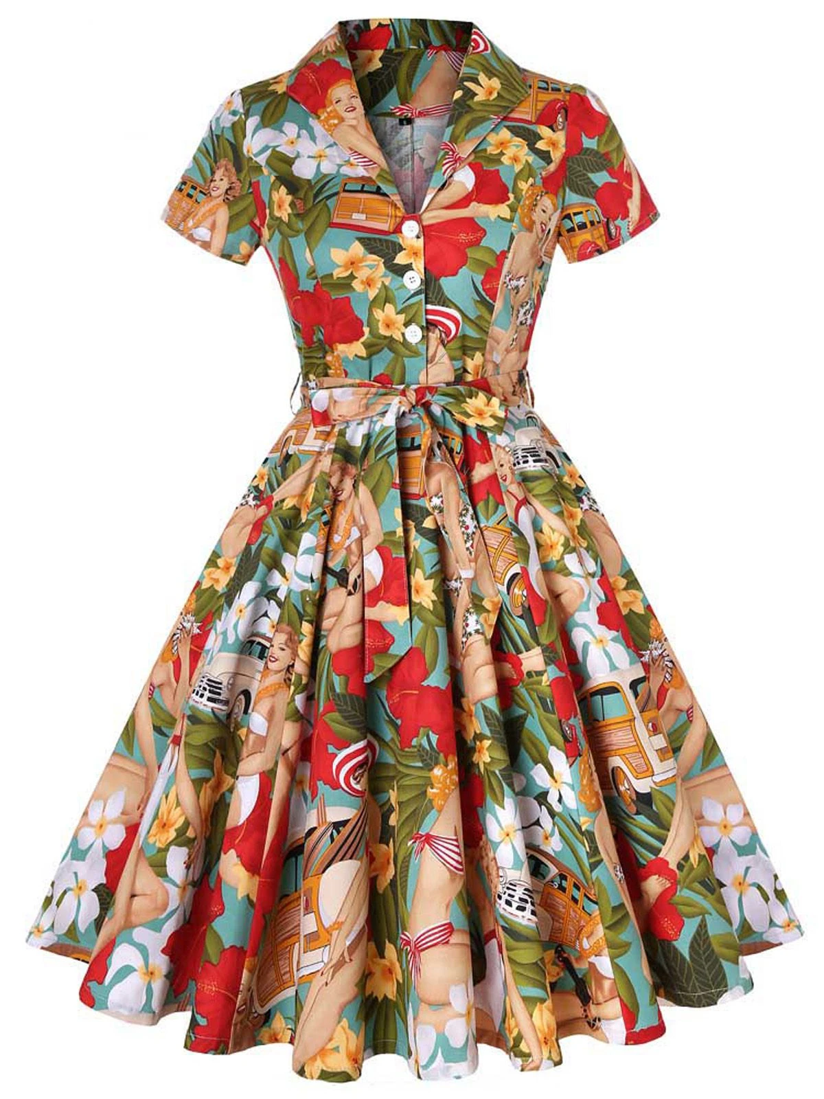 1950s Bikini Girls Swing Dress 4 1950s Bikini Girls Swing Dress - Image 2