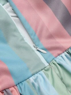 Rainbow 1950s Stripe Pocket Swing Dress -Retro Pulse Shop SCV005122 4