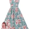 1950s Floral Flare Sleeve Swing Dress -Retro Pulse Shop SCV005177 PAT3 0 2cb9c3bb 3121 4ced 8b55 492fc76cc016