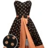 Black 1950s Pumpkins Romper & Skirt -Retro Pulse Shop SCV007851 01