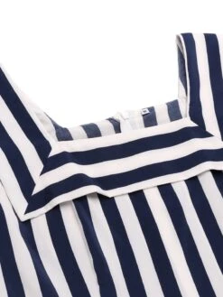 Navy 1950s Stripes Sailor Romper & Skirt -Retro Pulse Shop SCV008526 5