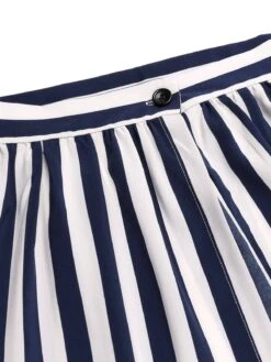 Navy 1950s Stripes Sailor Romper & Skirt -Retro Pulse Shop SCV008526 7