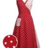 Red 1950s Polka Dot Pocket Swing Dress 1 Red 1950s Polka Dot Pocket Swing Dress -Retro Pulse Shop SCV008857 01