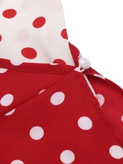 Red 1950s Polka Dot Pocket Swing Dress -Retro Pulse Shop SCV008857 8