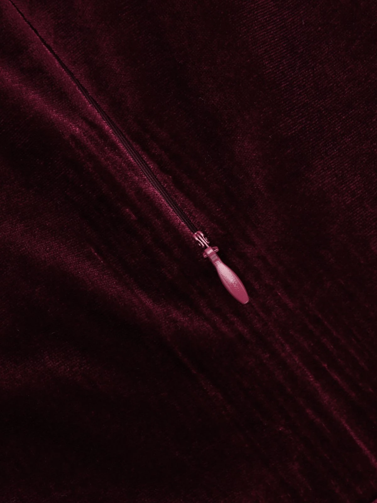 Wine Red 1960s Velvet Bodycon Vintage Dress 10 Wine Red 1960s Velvet Bodycon Vintage Dress - Image 8