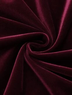 Wine Red 1960s Velvet Bodycon Vintage Dress 28 Wine Red 1960s Velvet Bodycon Vintage Dress -Retro Pulse Shop SCV009605 7