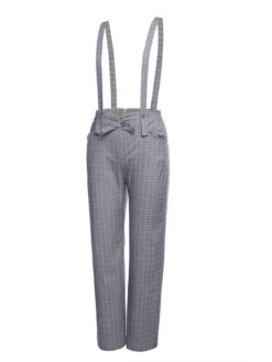 Gray 1950s Plaids Suspender Pants -Retro Pulse Shop SCV010980 2 compressed