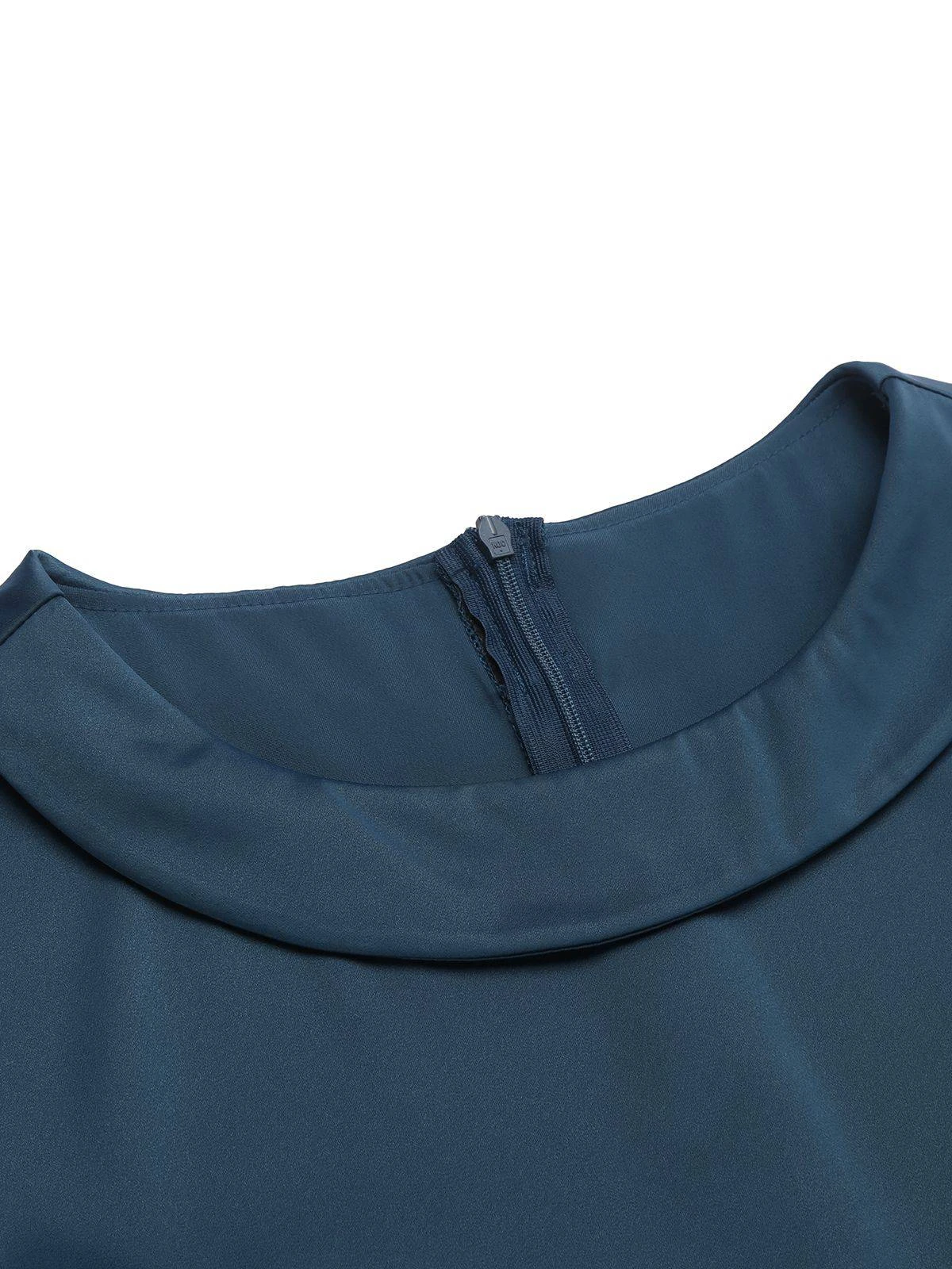 Blue 1940s Pearl Buttons Darlene Dress 10 Blue 1940s Pearl Buttons Darlene Dress - Image 8