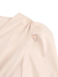 1940s Solid Silk Buttoned Tea Dress -Retro Pulse Shop SCV012767 6