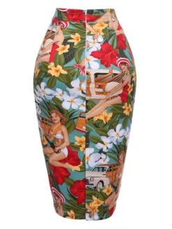 2PCS 1960s Retro Lady Crop Top & Pencil Skirt -Retro Pulse Shop SCV016052 16