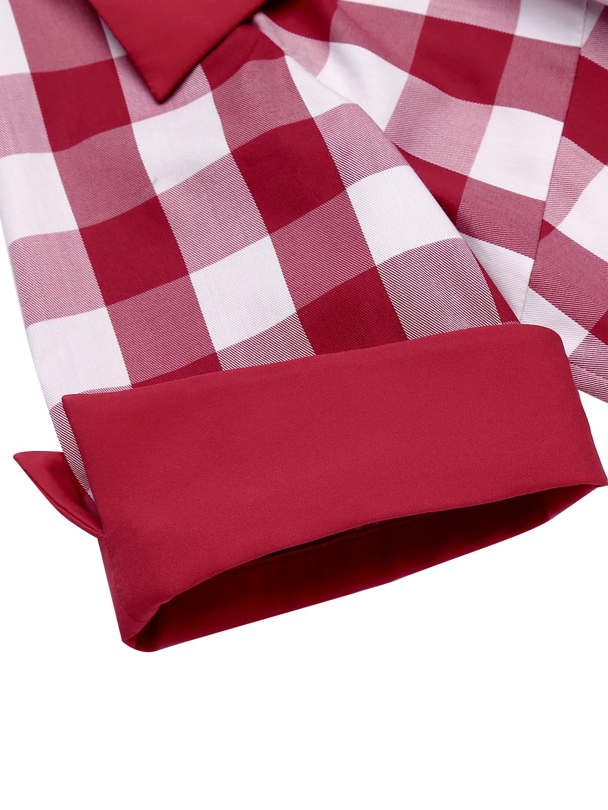 Red 1960s Checked Pockets Pencil Dress 9 Red 1960s Checked Pockets Pencil Dress - Image 7