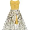 Yellow 1950s Romper & White Floral Skirt -Retro Pulse Shop SCV016933 4