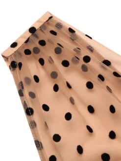 Black 1930s Polka Dot Patchwork Belt Jumpsuit -Retro Pulse Shop SCV016938 5