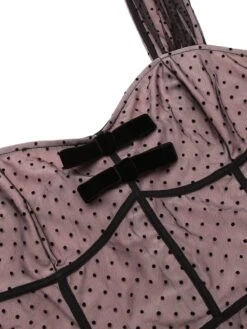 2PCS 1950s Polka Dot Bowknot Lace Strap Dress -Retro Pulse Shop SCV017250 5