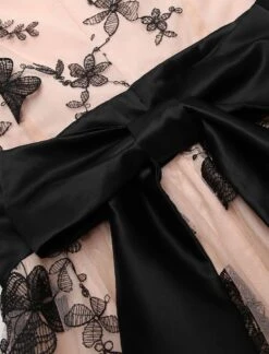 Nude 1950s Lace Butterfly Swing Vintage Dress -Retro Pulse Shop SCV017386 8