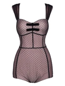 2PCS 1950s Polka Dot Bowknot Lace Strap Dress -Retro Pulse Shop SCV017750