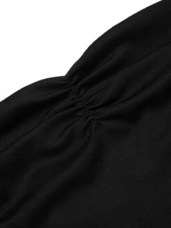 Black 1960s Halter Sunflower Pencil Dress -Retro Pulse Shop SCV017753 5