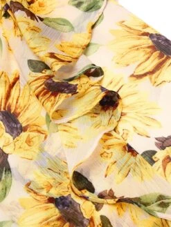 Black 1960s Halter Sunflower Pencil Dress -Retro Pulse Shop SCV017753 6