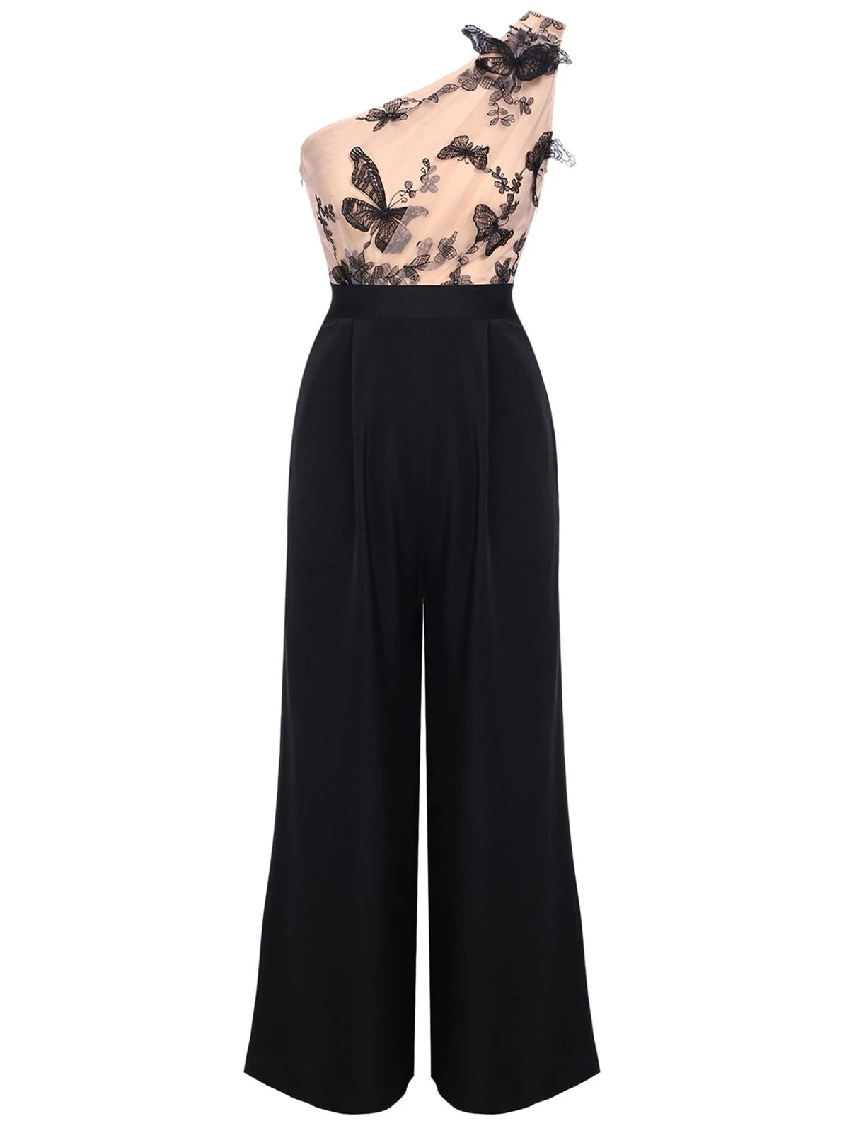 1930s One-shoulder Lace Butterfly Jumpsuit 4 1930s One-shoulder Lace Butterfly Jumpsuit - Image 2