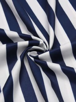 Blue 1930s Striped Ruffle Jumpsuit -Retro Pulse Shop SCV018480 8