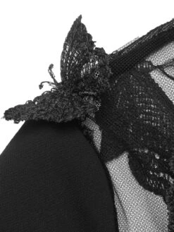 Black 1960s Butterfly Backless Pencil Dress -Retro Pulse Shop SCV019360 6