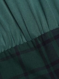 Green 1930s Plaid Patchwork Puff Jumpsuit -Retro Pulse Shop SCV019963 5