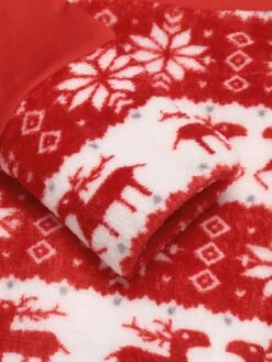 Red 1950s Christmas Patchwork Swing Dress -Retro Pulse Shop SCV019964 6