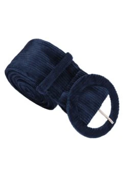 Navy Blue 1950s Velvet Long Coat -Retro Pulse Shop SCV020321 10