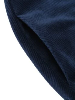 Navy Blue 1950s Velvet Long Coat -Retro Pulse Shop SCV020321 8