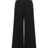 Black 1930s Solid Suspender Pants 1 Black 1930s Solid Suspender Pants -Retro Pulse Shop SCV020360 12