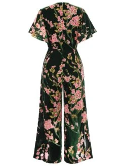 Green 1930s Velvet Vintage Jumpsuit 12 Green 1930s Velvet Vintage Jumpsuit -Retro Pulse Shop SCV020632 3