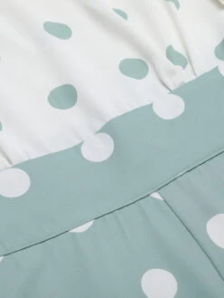1930s Green White Splicing Polka Dot Jumpsuit 14 1930s Green White Splicing Polka Dot Jumpsuit -Retro Pulse Shop SCV020700 3
