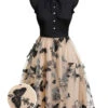 [Plus Size] Black 1950s Butterfly Patchwork Vintage Dress -Retro Pulse Shop SCV020832 B 1 91a3490b c348 4e18 80b2 0405e9cd5581