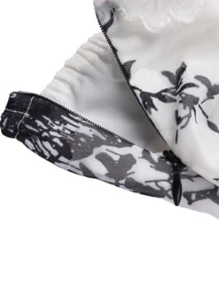 Black White 1930s Floral Halter Strap Jumpsuit -Retro Pulse Shop SCV020851 6