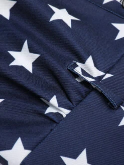 Navy Blue 1950s Stars Lapel Vintage Romper -Retro Pulse Shop SCV020862 7