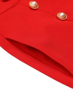 Watermelon Red 1950s Halter Patchwork Romper -Retro Pulse Shop SCV020896 R7