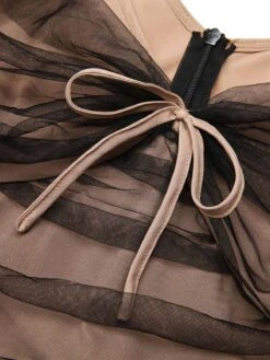 Black 1950s Butterfly Mesh Stitching Dress 13 Black 1950s Butterfly Mesh Stitching Dress -Retro Pulse Shop SCV020938 5