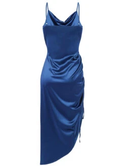 1960s Drawstring Spaghetti Strap Pencil Dress -Retro Pulse Shop SCV020944 BL2