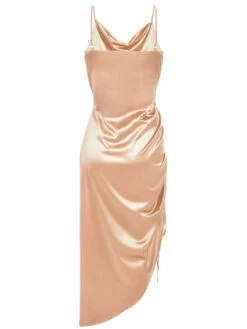 1960s Drawstring Spaghetti Strap Pencil Dress -Retro Pulse Shop SCV020944 KH2