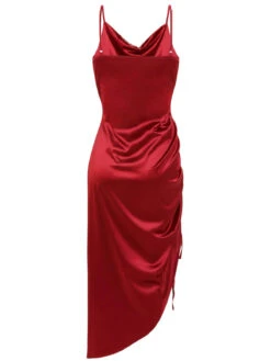 1960s Drawstring Spaghetti Strap Pencil Dress -Retro Pulse Shop SCV020944 R2