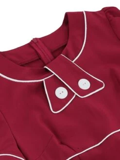 1950s Patchwork Button Swing Vintage Dress -Retro Pulse Shop SCV020994 WR 4