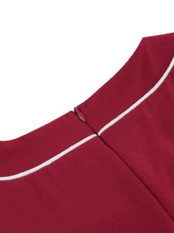 1950s Patchwork Button Swing Vintage Dress -Retro Pulse Shop SCV020994 WR 5