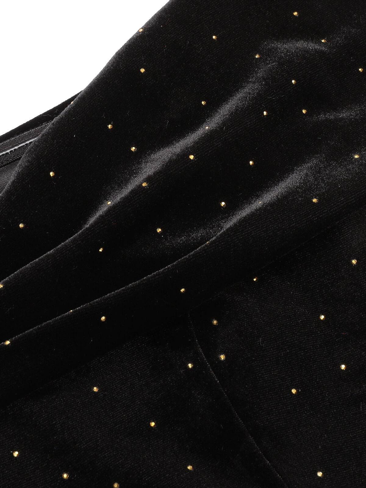 Black 1960s Off-Shoulder Rhinestones Velvet Dress 10 Black 1960s Off-Shoulder Rhinestones Velvet Dress - Image 8